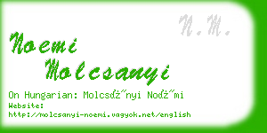 noemi molcsanyi business card